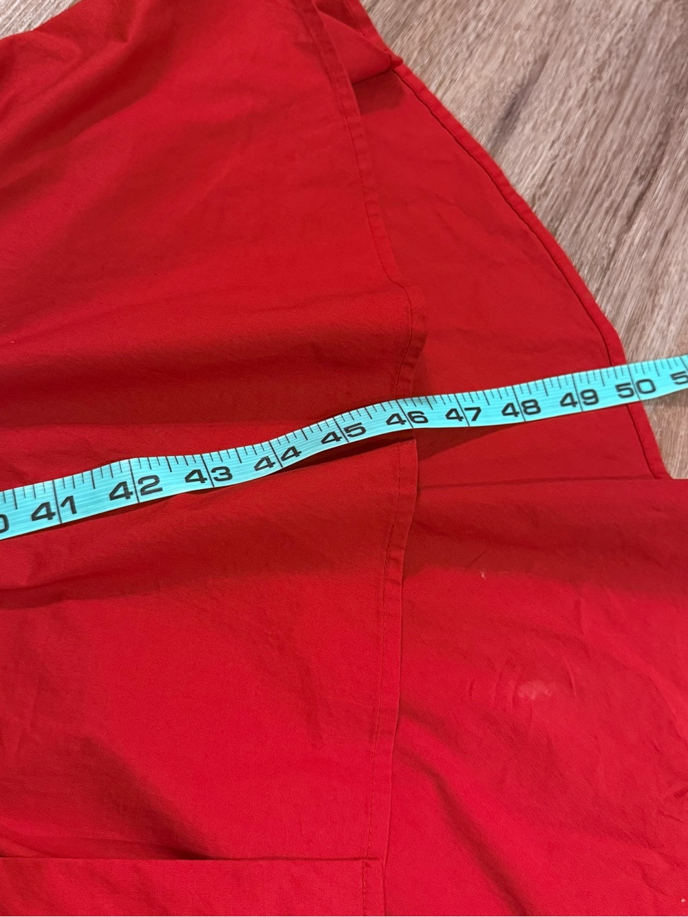SALONI Zoey Cut Out Cotton Poplin Midi Dress Fluted Hem Red Button Down V Neck 4 - Picture 11 of 12
